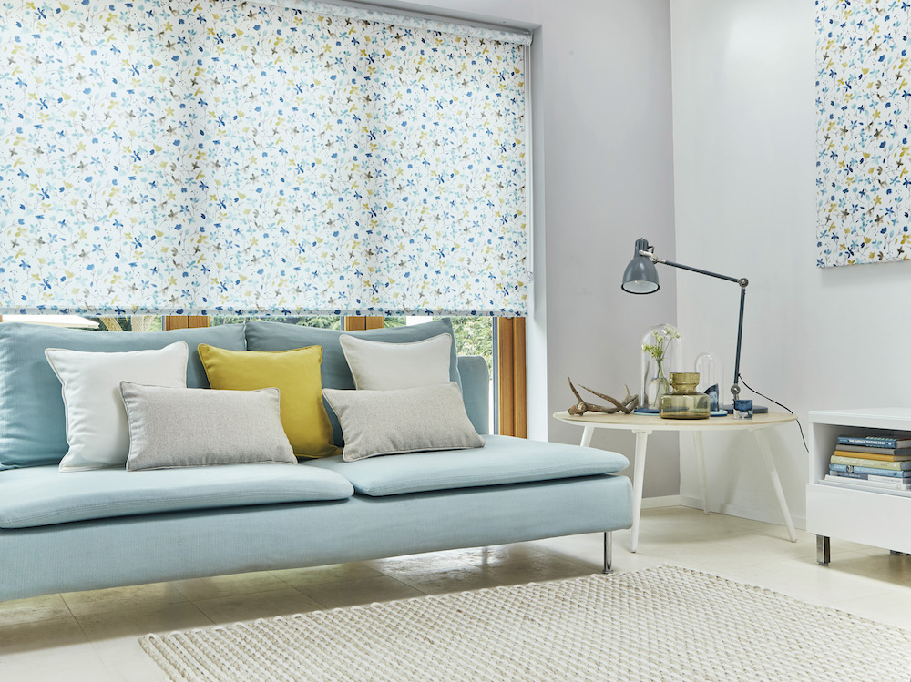 Living room roller blinds