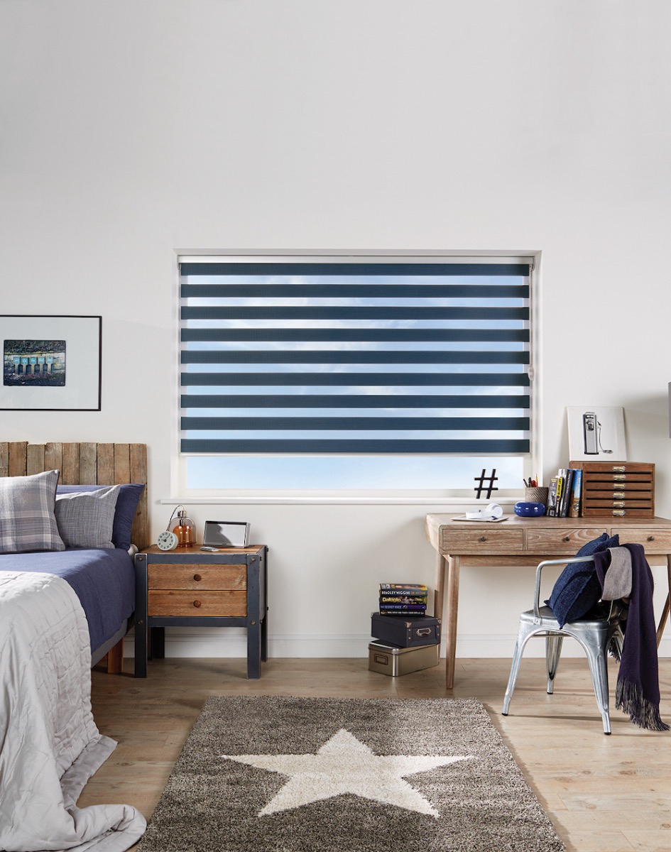 Navy blue vision blinds