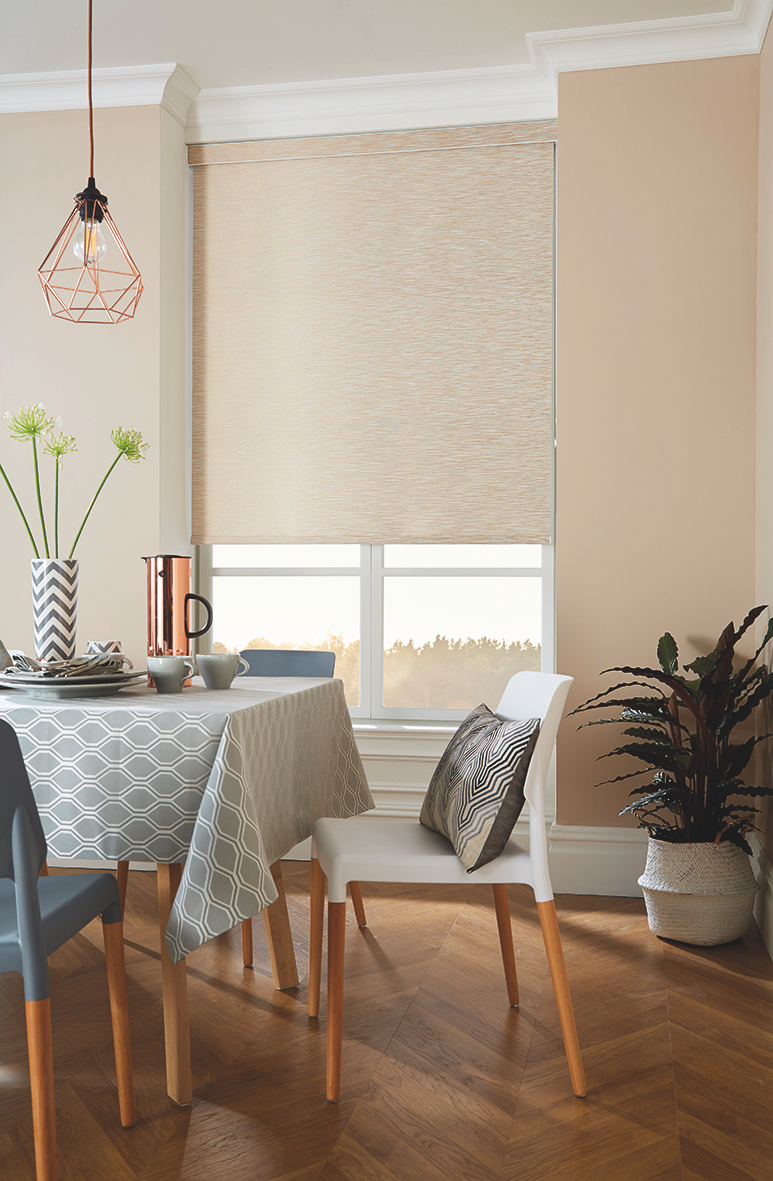 Roller blinds for bay windows