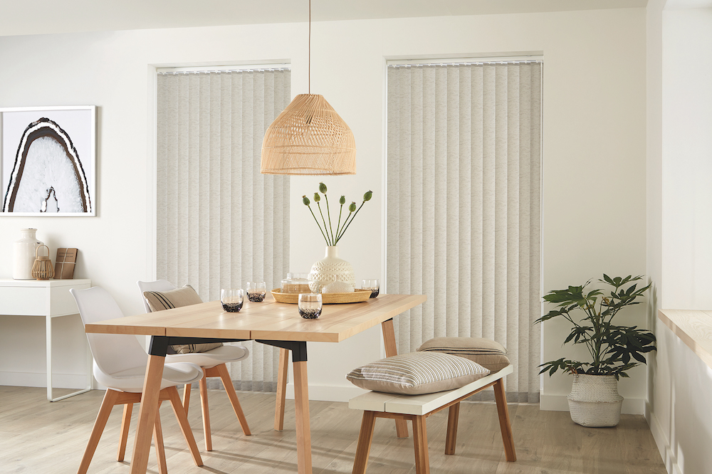 Vertical blinds to stop glare 