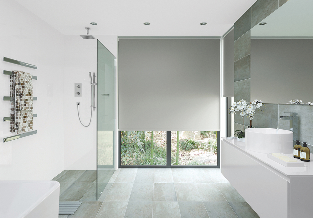 Roller blinds for bathrooms