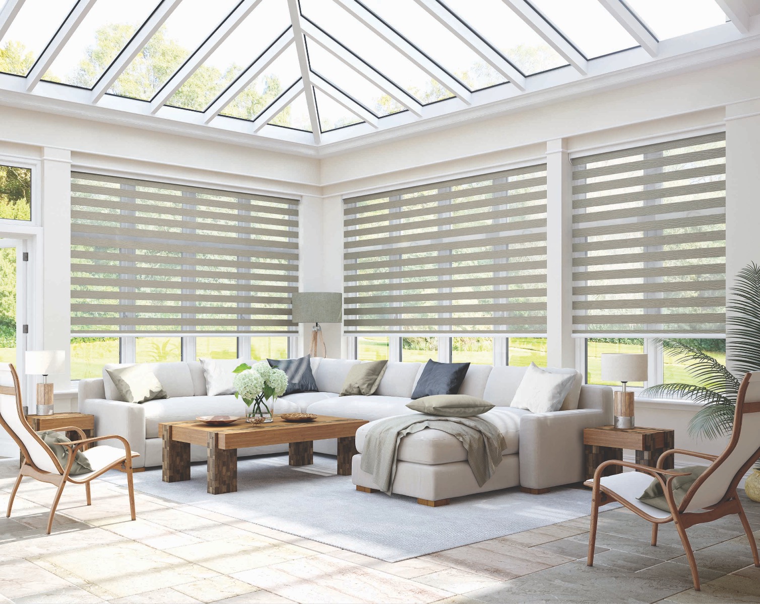 Vision blinds for large windows