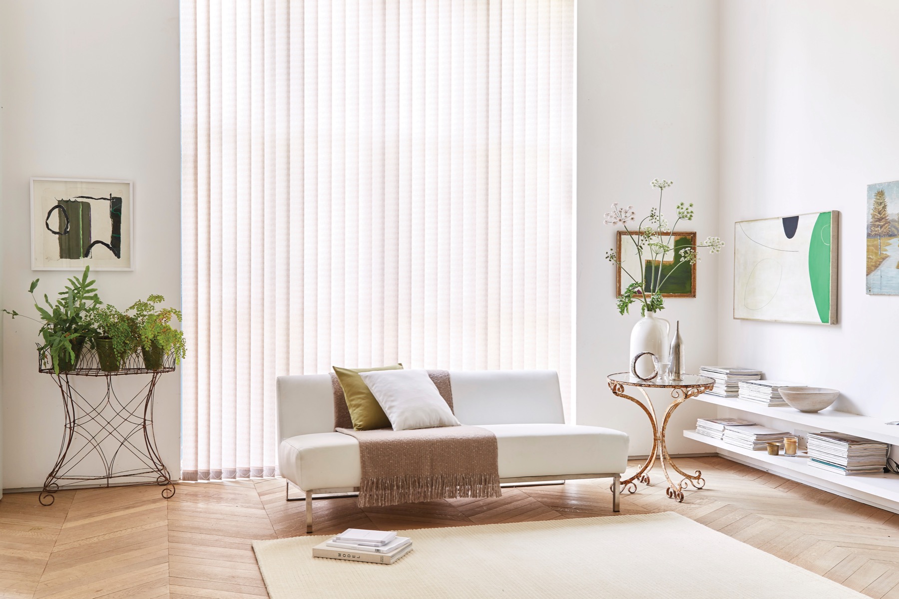 living room vertical blinds